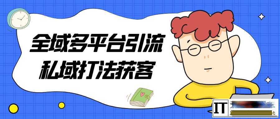 全域多平台引流私域打法获客  3881 无忧技术吧www.whct.net