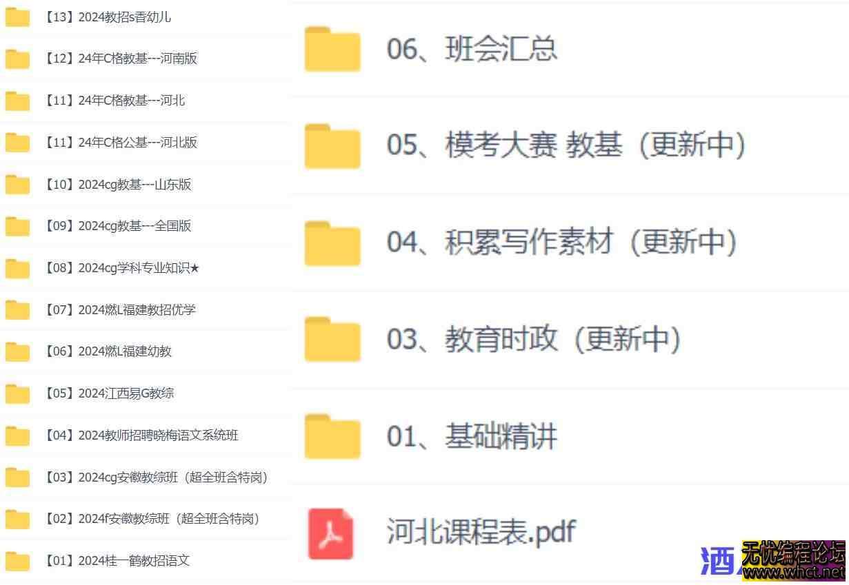 2024年最新教师招聘教招教程视频合集（400多G）幼小中都有  4775 无忧技术吧www.92wuyou.cn