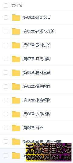 价值几千的职业摄影师零基础到高手教程~  1549 无忧技术吧www.whct.net
