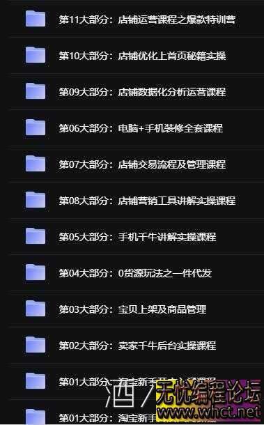 2021年新版淘宝开店运营教程 ,最新版本  1319 无忧技术吧www.whct.net