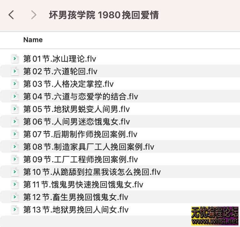 坏男孩学院 1980挽回爱情  6819 无忧技术吧www.whct.net