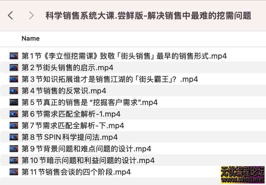科学销售系统大课.尝鲜版-解决销售中最难的挖需问题  626 无忧技术吧www.whct.net