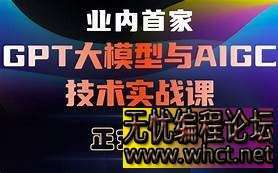 GPT 大模型+AIGC技术实操课：GPT 大模型部署使用 AIGC实战落地方案（完整版）20.1GB  4345 无忧技术吧www.whct.net