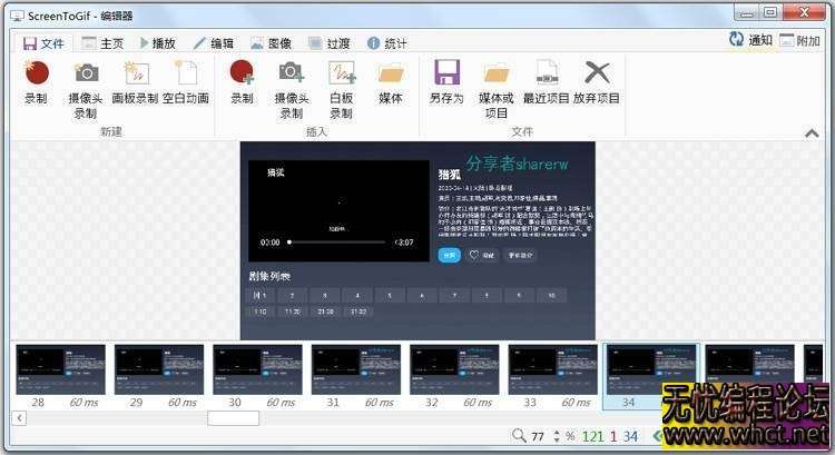 ScreenToGif v2.41.2 电脑版 便携GIF动画录制软件[84MB]  8945 无忧技术吧www.whct.net