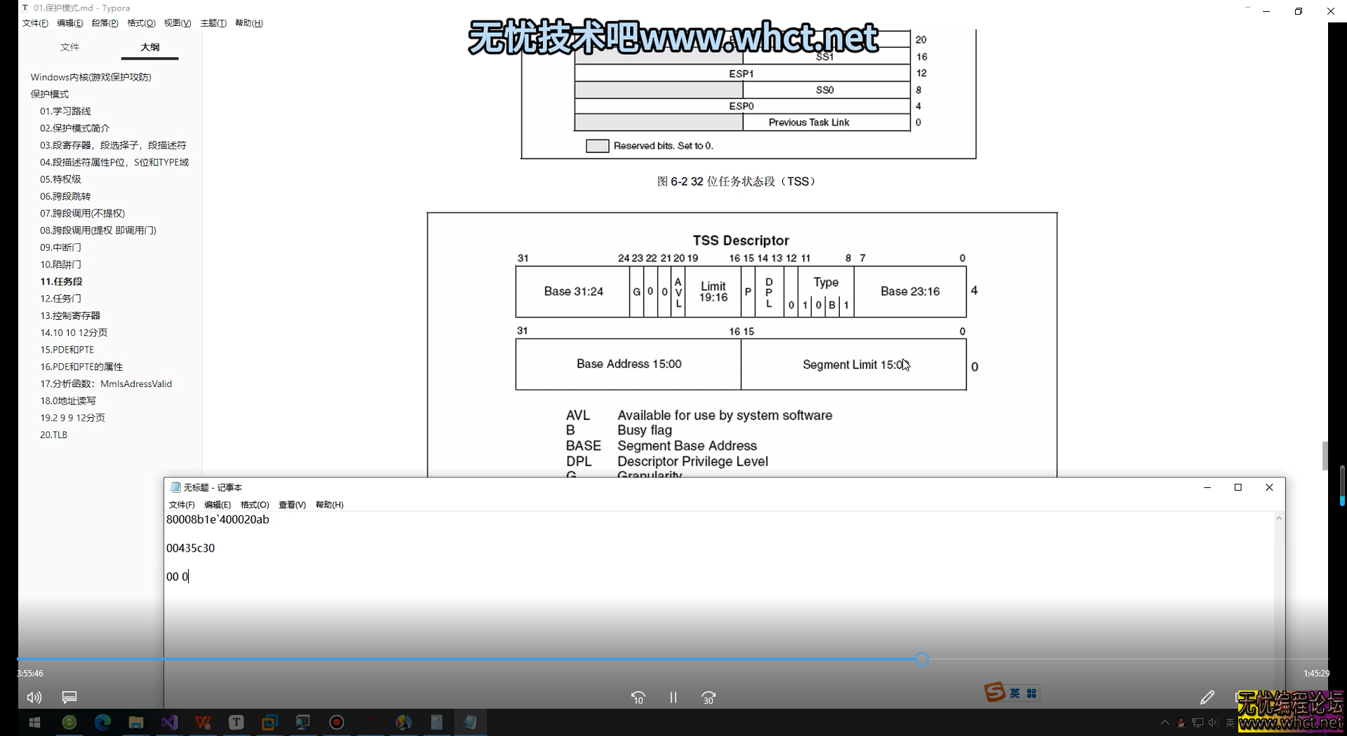 Windows内核-驱动开发-保护模式1-18课程  6293 无忧技术吧www.whct.net