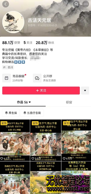 古法五音养生教程，五音疗愈的视频的制作方法，2-4小时就能学会，作者10天涨粉10W  1128 无忧技术吧www.92wuyou.cn