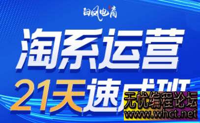 白凤电商·淘系运营21天速成班(更新5月)  6199 无忧技术吧www.92wuyou.cn
