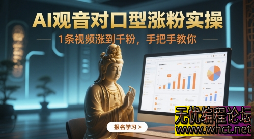 AI 观音对口型涨粉秘籍：1 条视频轻松斩获千粉，详细操作指南来袭  6470 无忧技术吧www.whct.net