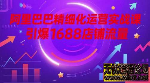 1688 店铺精细化运营实战：30 天引爆自然流量，从 0 到万单的核心攻略  7312 无忧技术吧www.92wuyou.cn