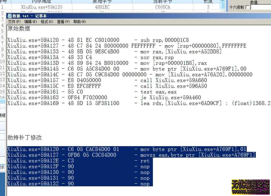 获取劫持补丁数据视频教程+内存对比工具  5978 无忧技术吧www.92wuyou.cn