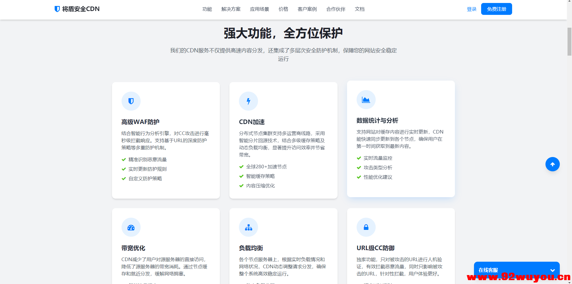 CDN销售单页php源码 给朋友定制的 企业科技风格 LECDN 免费分享给大家  6448 无忧技术吧www.92wuyou.cn