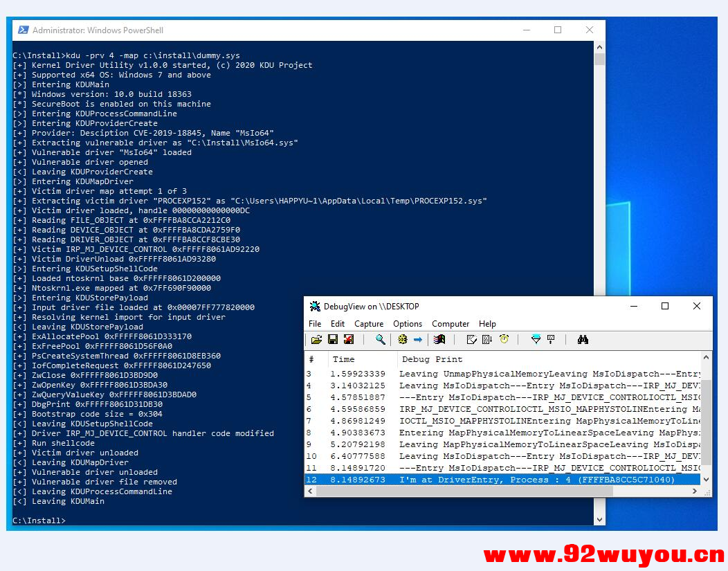 C++ YG驱动读写源码，带不同系统测试图不蓝屏，学习使用  7208 无忧技术吧www.92wuyou.cn